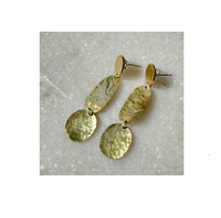 Bijoux modernes Boucles d'oreilles en laiton plaqué or véritable Boucles d'oreilles de type pois pour femmes