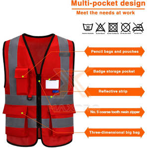 Custom Design Premium Quality Safety <b>Reflective</b> <b>Vest</b> Light Weight Solid Color Safety <b>Reflective</b> <b>Vest</b> - Product Image 4