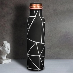 <b>Copper</b> <b>water</b> <b>bottle</b> for Ayurveda health benefits, leak-proof, eco-safe, 100% <b>copper</b> material with printed interior eye-catching - Product Image 3