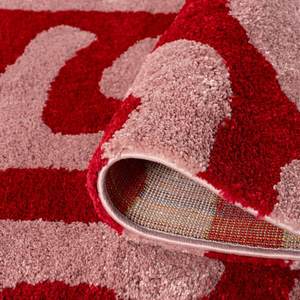 Alfombra moderna Joli Doodle roja y rosa de Netline Home - Product Image 4