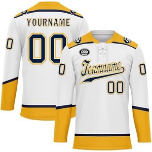 Meilleure vente Maillot de hockey sur glace brodé personnalisé Maillot de hockey sur glace sublimé réversible d'équipe - Product Image 1
