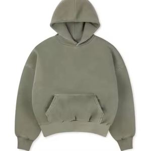 Thick Heavy 100% Cotton Hoodie Drop Shoulder <b>Men</b> Sweatshirt 370gsm Custom Logo Fleece Waterproof Oversized Winter Digital Hoodie - Product Image 1