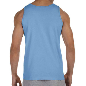 Débardeurs respirants bleu ciel pour hommes avec logo personnalisé - Product Image 2
