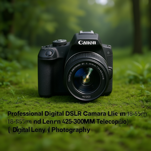 กล้องดิจิตอล DSLR ระดับมืออาชีพ พร้อมเลนส์ 18-55 มม. และ 75-300 มม. เลนส์เทเลโฟโต้ 420-800 มม. สำหรับการถ่ายภาพ - Product Image 3