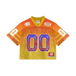 Camiseta de fútbol de malla de gran tamaño personalizada de alta calidad, camisetas de malla de fútbol Retro para hombre, camiseta de fútbol de malla cuadrada - Product Image 2