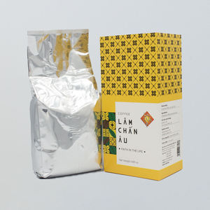 Café noir torréfaction moyenne Lam Chan Au, grains de café Robusta du Vietnam, emballés sur mesure dans un carton pour la fourniture de poudre de café - Product Image 3