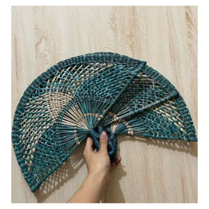 Natural Seagrass Decorative Fan Eco-Friendly Handmade Crafts in Bulk - Product Image 5