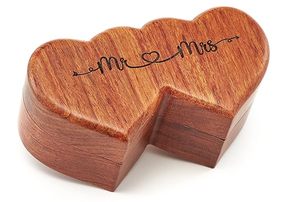 paper recyclable <b>ring</b> box Direct Natural Magnetic Wooden <b>Ring</b> Box Black Walnut Wood <b>Ring</b> Box for <b>Couples</b> Wedding at low price - Product Image 5