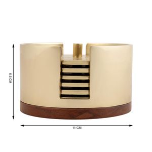 Vente chaude Ensemble de sous-verres ronds en métal en acier inoxydable Logo personnalisé - Product Image 5