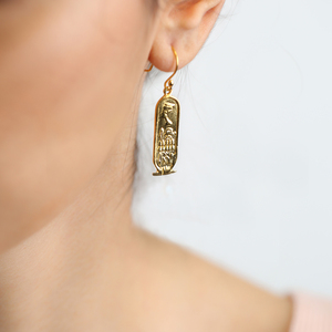 Rectangle Design 22K Plaqué Or Vintage Crochet Boucles D'oreilles Géométrique Plaine Fabriqué À La Main Élégant En Gros 925 Bijoux En Argent Sterling - Product Image 2