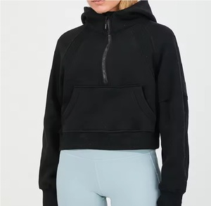 Sudadera con capucha de algodón de invierno personalizada para mujer, ropa informal con cremallera, diseño liso de gran tamaño, posición de logotipo frontal de longitud larga, venta al por mayor - Product Image 5