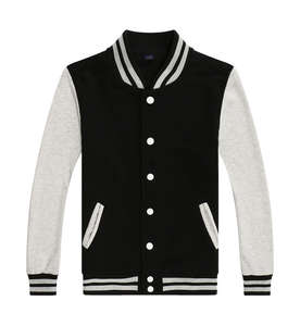 500G Terry broderie personnalisée vestes universitaires fabricant de vêtements vestes de baseball vierges décontractées pour hommes - Product Image 1