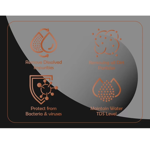 เครื่องกรองน้ำระบบรีเวิร์สออสโมซิสสำหรับน้ำสะอาดสีเงินสีดำใสทรงผีเสื้อประสิทธิภาพสูง - Product Image 2