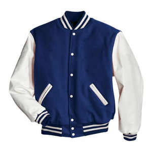 Varsity Jacket Men Premium Quality Leather Sleeve Elegante Streetwear Casual Fashion Bulk Wholesale Factory Direct Oem Odm - Product Image 6