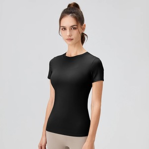 plus size women's t-shirts Women Sports Shirt <b>Tight</b> Yoga top Dry Gym Top Outdoor Short Sleeve Running Sportswear Women T-shirts - Product Image 2