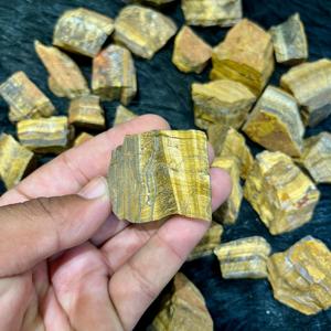 หินไทเกอร์อายสีเหลืองขัดเงาคุณภาพสูง ขายส่ง หินดิบ คริสตัล แฟชั่น ฮิต บำบัดรักษา ตกแต่ง ทำเครื่องประดับ พลังงาน - Product Image 2