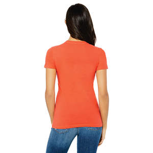 T-Shirt Slim pour femmes, 100% Airlume, en coton peigné et à anneau, 4.2 oz Orange, 32 - Product Image 3