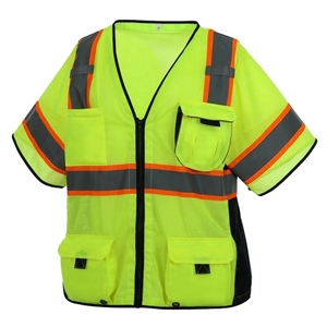 Gilet de sécurité de qualité chauffant gilet de sécurité réfléchissant violet - Product Image 2