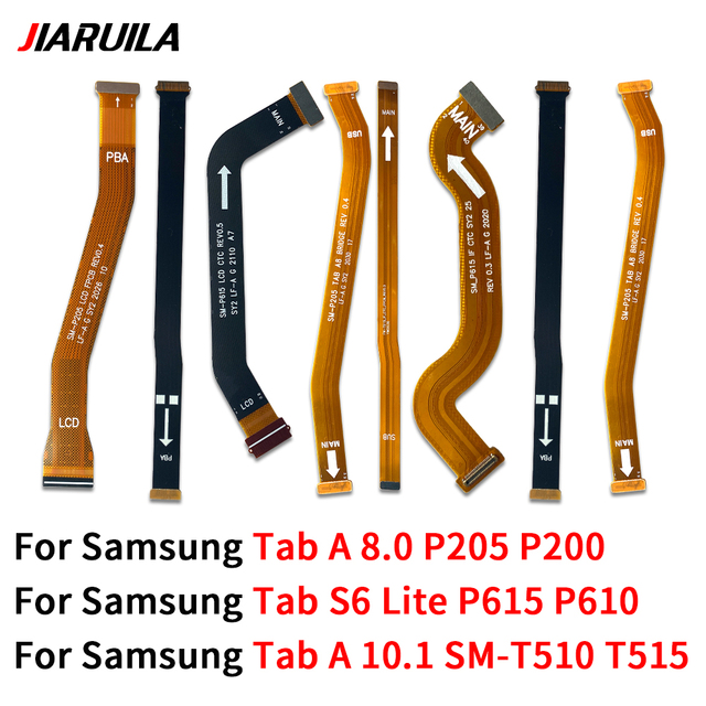 Main Board Flex for Samsung Tab a 8.0 P205 P200 / Tab A10.1 T510 T515 /Tab S6 Lite P615 Motherboard Connector LCD Display Flex