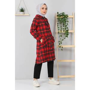 เสื้อโค้ทลายสก็อตติดกระดุมแบบเรียบร้อย แจ็คเก็ต และเทรนช์โค้ท - Product Image 4