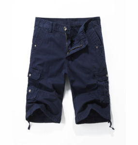 กางเกงขาสั้นผ้ายีนส์ขาสั้นสำหรับผู้ชายและออกกำลังกายสีพื้นแฟชั่นสำหรับทุกเพศ - Product Image 5