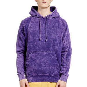 Sudaderas con capucha de lavado ácido para hombre 2025, venta al por mayor, Color sólido, liso, en blanco, peso pesado, de talla grande para invierno, precio barato - Product Image 1