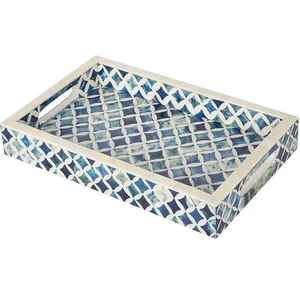 Bandeja de Servicio de Diseño Premium, Bandeja de Servicio de MDF con Incrustaciones de Resina, Bandeja Ecológica con Pulido Natural, Utensilios de Cocina para el Hogar, Decorativa - Product Image 6