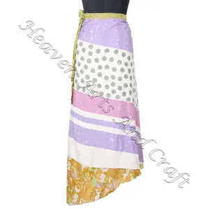 New Reversible Silk Magic 38inch Wrap Skirt Halter Tube reversible vintage silk sarees wrap skirts hippie magic sari wraps skirt