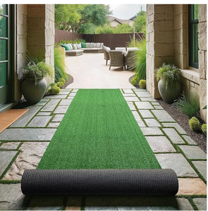 AlwaysGreen Kunstrasen Indoor/Outdoor Läufer-Teppich 10mm/15mm Weich Wasserdicht Drainagelöcher Pflegeleicht Grüne Hundematte 3 - Product Image 5