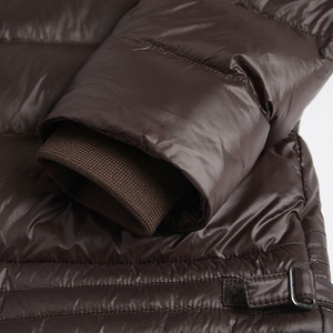 Pakistan Manufacture Hooded Canvas Bubble Men's Puffer Jacket Latest Design Shinny <b>Material</b> High Quality Customizable Front - Product Image 5