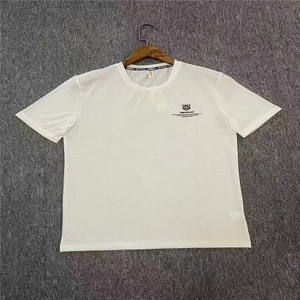 Vêtements en gros Stock d'été 100% coton tricoté T-shirts à manches courtes pour hommes imprimés unis 180g Respirant Écologique - Product Image 6