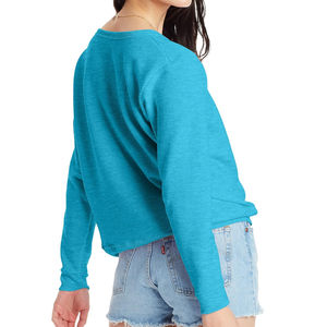 OEM Custom <b>Sweatshirt</b> Sweater for Women 2024 Latest Design 100% Cotton Pullover Solid Color Top Selling Winter <b>Fleece</b> Clothing - Product Image 3