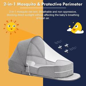 Borsa Lettino da Viaggio Pieghevole per Neonati con Rete, Portatile, per Dormire e Cambiare il Pannolino, Culla Portatile, Borsa per Trasporto Neonati - Product Image 4