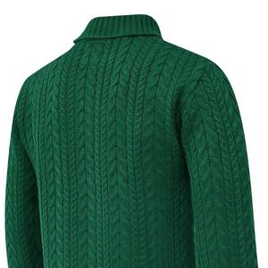 Suéter de Cuello Alto de Punto Trenzado para Hombre, Clásico, de Invierno, para el Mercado Estadounidense, Suéter de Marca Privada OEM - Product Image 3