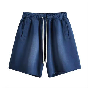 2025 Summer Men's Acid Wash <b>Shorts</b> Custom Logo French Terry 100% Cotton High Quality Streetwear <b>Gym</b> Use Breathable 100% Cotton - Product Image 5