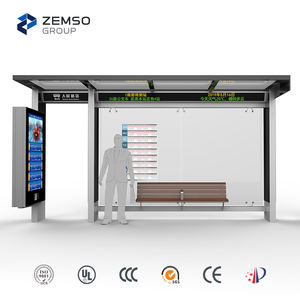 Abri de bus publicitaire extérieur intelligent à énergie solaire en aluminium, double face, avec bande LED, résistant aux intempéries, pour station de rue - Product Image 5