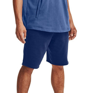 Pantalones cortos de gimnasio para hombre, pantalones cortos de sudor personalizados para entrenamiento de sudor con cordón en blanco - Product Image 3