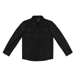 เสื้อหนังกลับลำลองคุณภาพสูงทำด้วยมือสไตล์สตรีทเข้ารูประบายอากาศป้องกันการหดตัวพร้อมกระเป๋าด้านหน้า - Product Image 1