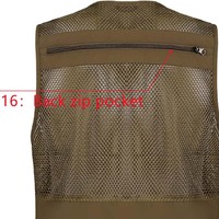 Respirant hommes été en plein air travail pêche voyage Cargo gilet veste multi-poches