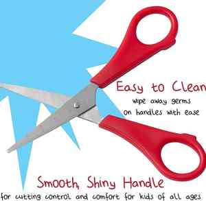 Tijeras de oficina y hogar de alta calidad Tijeras de corte de papel de seguridad escolar Tijeras de acero de etiqueta privada OEM con garantía - Product Image 5