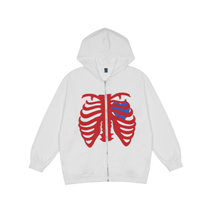 100% coton biologique Double tissu ombré blanc personnalisé pull sur sweat à capuche blanc uni hiver hommes pull à capuche - Product Image 4