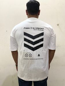 เสื้อยืดโอเวอร์ไซส์วัสดุผ้าฝ้ายดีไซน์ที่ดีที่สุดแห้งเร็วและระบายอากาศได้ดีแขนเสื้อพิมพ์โลโก้ได้ตามต้องการ - Product Image 6