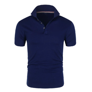 Haute qualité en gros t-shirt 100% coton été Streetwear décontracté mode hommes broderie Polo coton t-shirt avec Logo personnalisé - Product Image 4