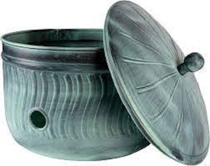 Support de rangement pour pot de tuyau d'arrosage fait à la main avec couvercle Pot de tuyau d'arrosage fini en cuivre Design Pot de tuyau d'arrosage décoratif en métal - Product Image 3