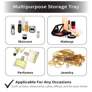 Bandeja Decorativa de Espejo de Acero Inoxidable Pulido, Moderna y de Lujo, de un Solo Nivel, para Cocina, Baño y Sala de Estar - Product Image 6