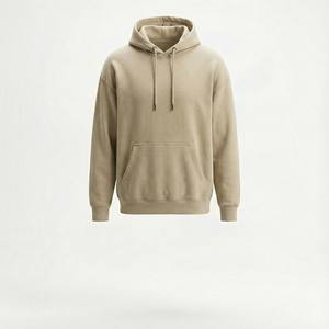 Custom <b>Men's</b> Winter Streetwear 100% Cotton Plain Dyed <b>Beige</b> Fleece Blank Vintage Wash Regular Fit <b>Hoodie</b> - Product Image 5