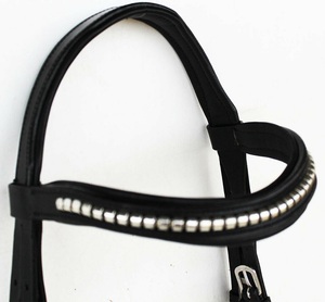 Brida de caballo de cuero genuino de alta calidad para montar y entrenar estilo occidental con logotipo personalizado y costuras elegantes - Product Image 5
