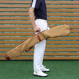 Golf Club Bag Carrier Pencil Style Canvas & Leather Khaki Wax Funda acolchada de lana impermeable 2017 - Product Image 2