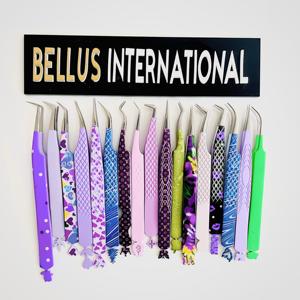 Pinzas de pestañas con punta de fibra Rosa plateada profesional Nueva llegada Opción de logotipo personalizado Herramienta de extensión de pestañas - Product Image 5