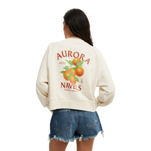 Sweat-shirt d'hiver en polaire biologique pour femme, surdimensionné personnalisé, en pur coton, pull écologique respirant à col rond - Product Image 4